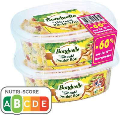 Taboulé au Poulet Rôti Bonduelle 300gx2 2éme à -60% front packaging