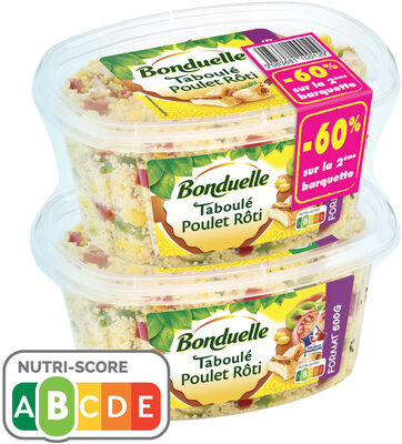 Taboulé au Poulet Rôti Bonduelle 500gx2 2éme à -60% front packaging