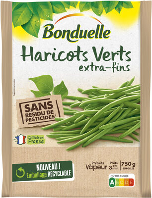 Haricots verts SRP 750G front packaging