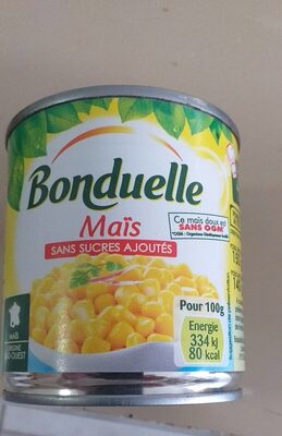 Maïs sans sucre ajoutés