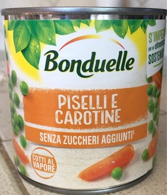 piselli e carote front packaging