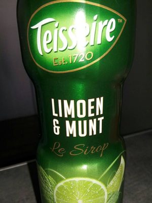 Limoen et munt le sirop front packaging