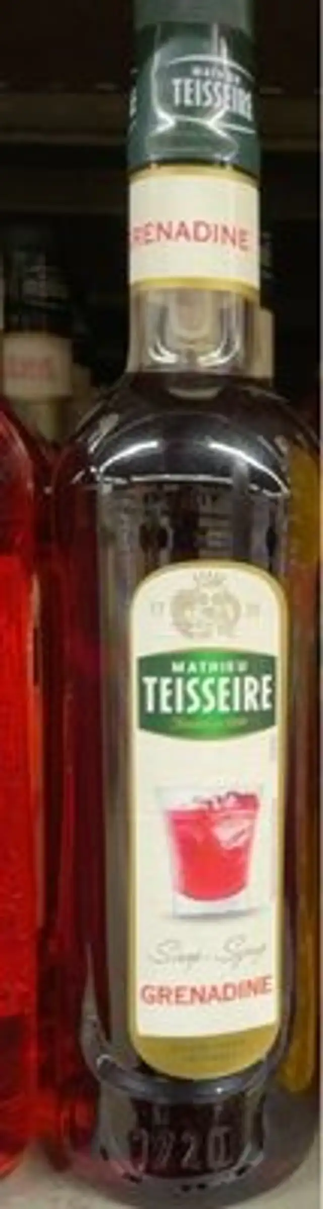 Sirop grenadine front packaging