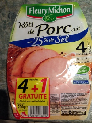 Rôti de Porc cuit (-25% de Sel)