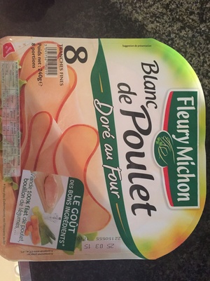 Blanc de poulet doré au four - 8 tranches fines