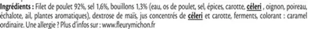 Blanc de Poulet - Fumé ingredients label