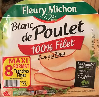 Blanc de poulet 8 tr 240 g