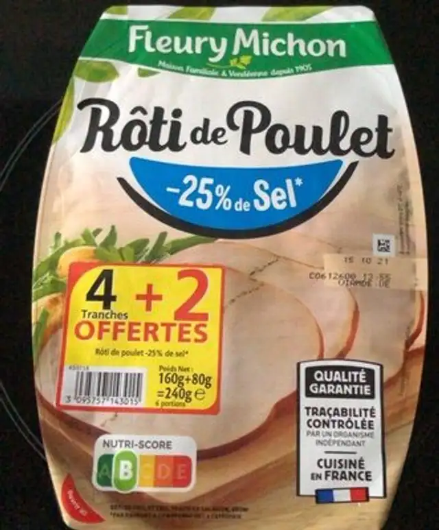 Roti de poulet front packaging