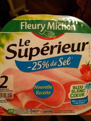 Le supérieur cuit à l'étouffée - 25% de sel* - 2 tranches