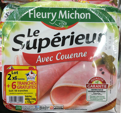 Le Supérieur avec Couenne (lot 2x6 tranches + 6 gratuites)