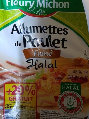 Allumettes de poulet fumé halal