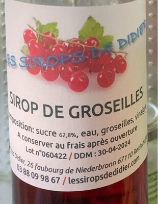 Sirop de groseille