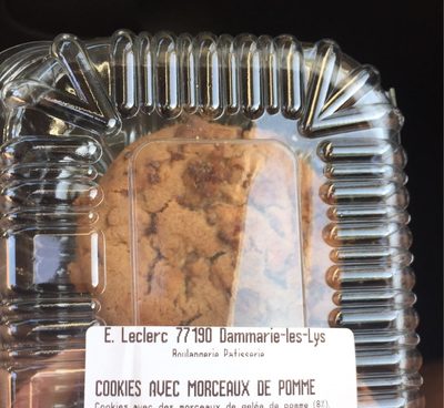 Cookies avec morceaux de pomme