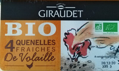 320G Barquette De Quenelles De Volaille Bio Pur Beurre