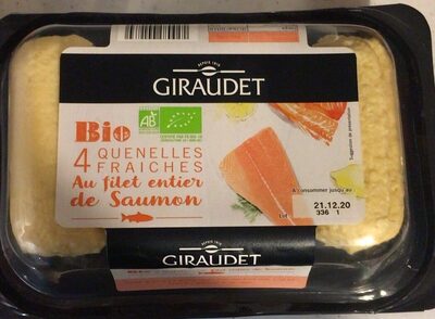 4 quenelles fraîches au filet entier de saumon bio