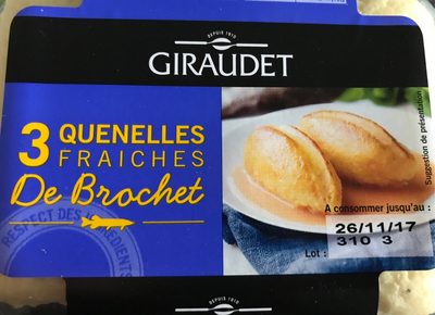 Quenelles fraîches de Brochet front packaging