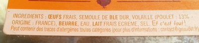 Giraudet Quenelles fraîches de volaille la barquette de 3 240 g ingredients label