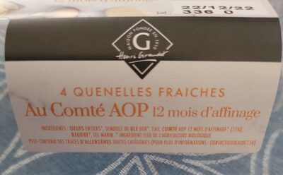 Quenelles fraîches au Comté AOP 12 mois d'affinage