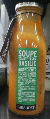 Soupe tomate cerise basilic
