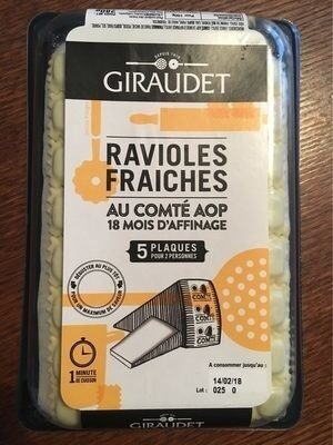 Ravioles fraiches au comté AOP (18 mois d’affinage)