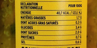 Soupe bien-être bio giraudet nutrition facts table
