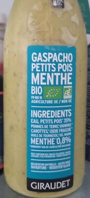Gaspacho petit pois menthe
