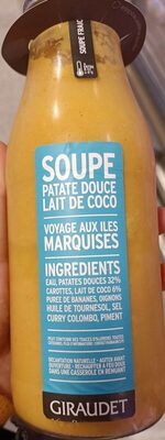 Soupe patate douce lait de coco front packaging