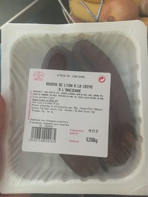 Boudin de lyon front packaging