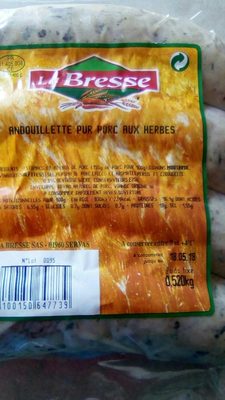 Andouillette pur porc aux herbes ingredients label