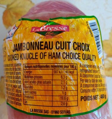Jambonneau cuit au choix