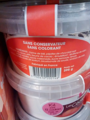 Kit pour 12 cookies prêt en 5 minutes