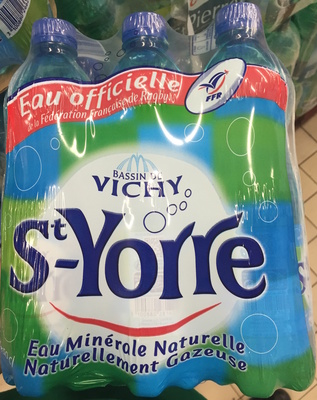 ST YORRE Eau Minérale Naturelle Naturellement Gazeuse 6 x 0.50L
