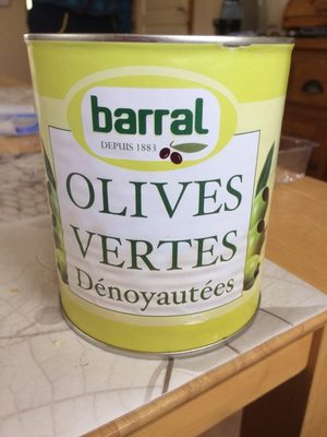 Olives vertes denoyautees front packaging