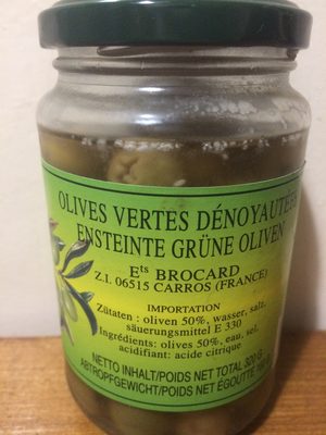 olives vertes dénoyautées front packaging