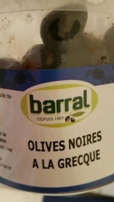 Olives noires à la grecque front packaging