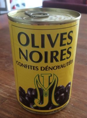 Olives noires confites front packaging
