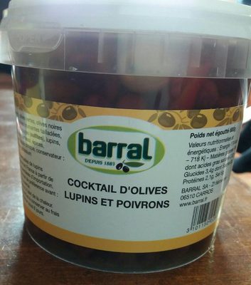 Cocktail d'olives lapins et poivrons front packaging