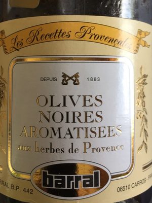 Olives Noires Aromarisées front packaging