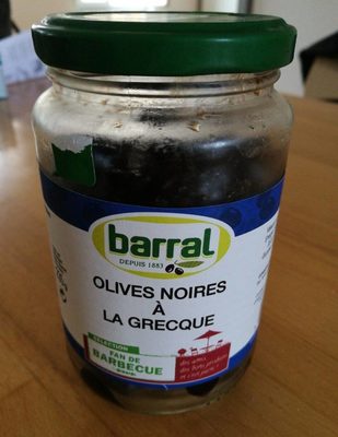 Olives noires à la grecque front packaging