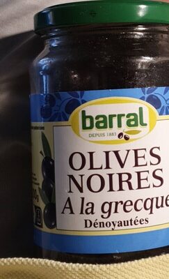 Olives noires A8 la grecque Dénoyautées front packaging