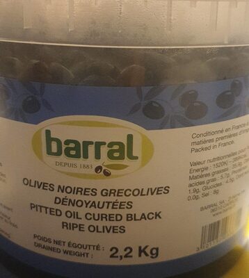 Olives noires dénoyautées