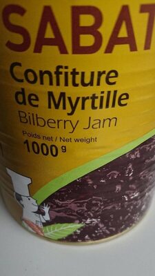 Confiture myrtille front packaging