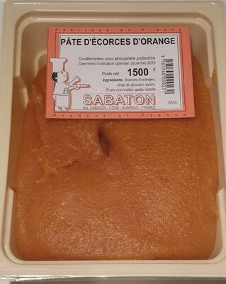 Pâte d'écorces d'orange front packaging