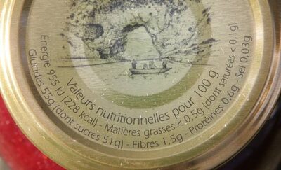 Confiture de fraise nutrition facts table