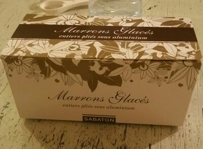 Marron glacé nutrition facts table