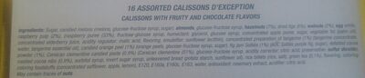 Calissons ingredients label