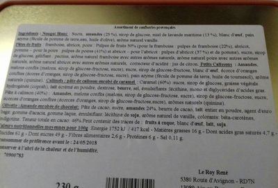 Saveurs de provence ingredients label