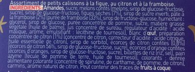 Petits calissons aux fruits ingredients label
