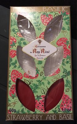 Calissons fraise et basilic front packaging