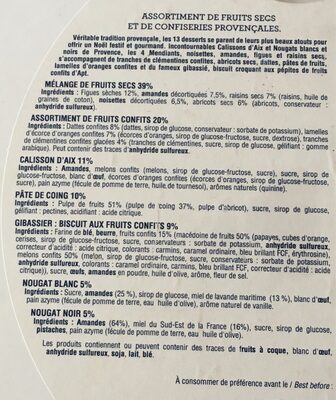 Les 13 dessertde provence le roy rené ingredients label
